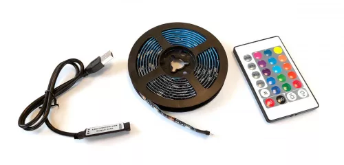 USB-s TV-háttérvilágítás, SMD 5050, 5 V DC, RGB, 1m