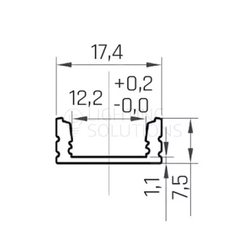 LS LED-profil  2000 mm 