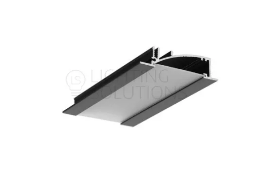 TOPMET LED-profil FLAT8 H/UX 1000 mm eloxált fekete