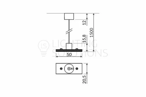 [OUTLET] TOPMET függesztő szett SELV 50V 1500 mm fekete