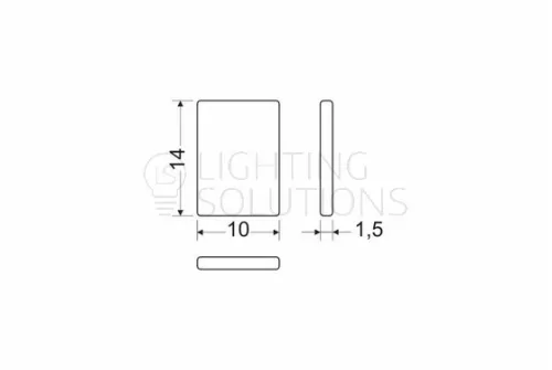 TOPMET magnetic tartó 10x14x1,5mm - kiszerelés (1 pár)