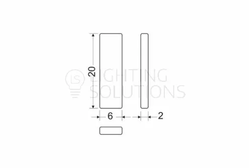 TOPMET magnetic tartó 6x20x2mm - kiszerelés (1 pár)
