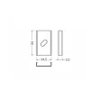 Mounting plate U inox  (1 pár)