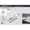TOPMET Végzáró GROOVE10 gen2 SQ lyukas, fehér - kiszerelés (1 pár)