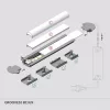 TOPMET Végzáró GROOVE10 gen2 SQ lyukas, fehér - kiszerelés (1 pár)