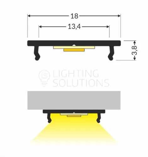 TOPMET LED-profil FIX12 1000 mm eloxált