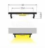 TOPMET LED-profil FIX12 2000 mm natúr