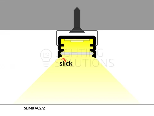 TOPMET LED-profil SLIM8 AC2/Z 2000 mm eloxált