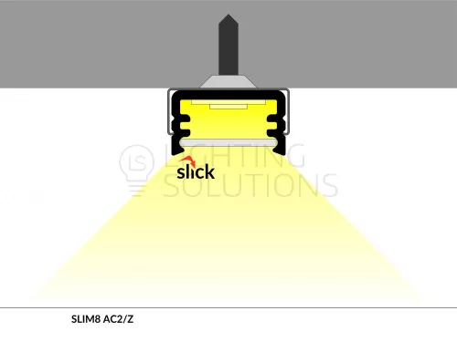 TOPMET LED-profil SLIM8 AC2/Z 2000 mm eloxált