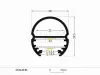 TOPMET LED-profil  OVAL 2000 mm eloxált