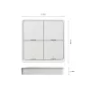 SMART LIGHT SWITCH 4 GANG +CCT +DIMM EASY SMART