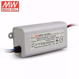   Mean Well APC-16-350 Áramgenerátoros LED-tápegység, 12-48 V DC, IP30