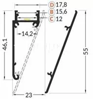TOPMET LED-profil WALLE12 BCD 2000 mm fehér