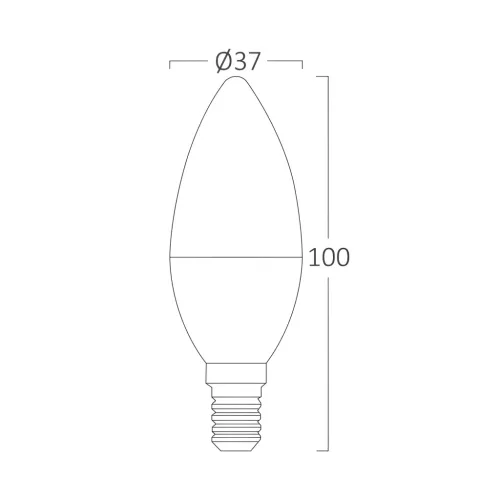 BRY-ADVANCE-5W-E14-C37-4000K-LED BULB
