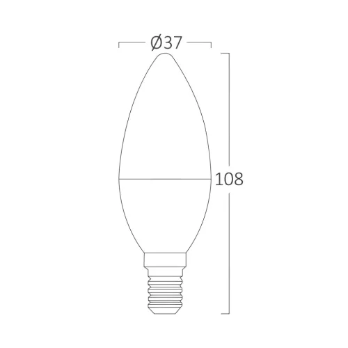 BRY-ADVANCE-6,5W-E14-C37-6500K-LED BULB