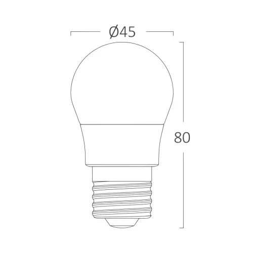 BRY-ADVANCE-5W-E27-G45-3000K-LED BULB