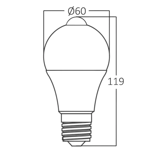 BRY-ADVANCE-9W-MO.SENS.-E27-A60-3000K-LED BULB