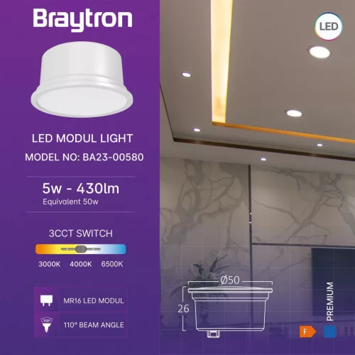 BRY-PREMIUM-5W-3IN1-110D-MR16 LED MODUL