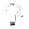 BRY-ADVANCE-9W-E27-R63-3000K-LED BULB