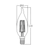 BRY-ADVANCE-4W-E14-C35T-CLR-3000K-LED BULB