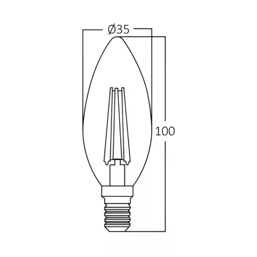 BRY-ADVANCE-4W-E14-C35-CLR-3000K-LED BULB