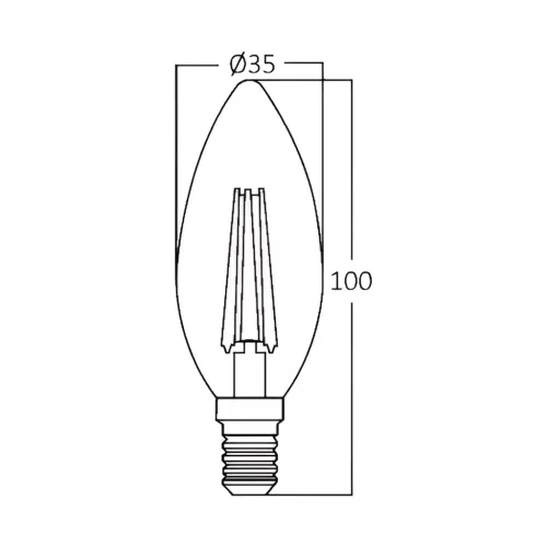 BRY-ADVANCE-4W-E14-C35-CLR-DIM-3000K-LED BULB