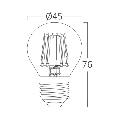 BRY-ADVANCE-4W-E27-G45-CLR-3000K-LED BULB