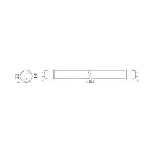 BRY-ADVANCE-9W-G13-SG-T8-GLS-4000K-LED TUBE