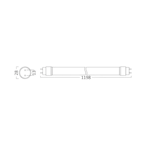 BRY-ADVANCE-18W-G13-SG-T8-GLS-4000K-LED TUBE