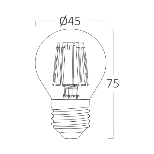 BRY-ADVANCE-4W-E27-G45-AMB-2200K-LED BULB