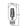 BRY-ADVANCE-4W-E27-T45-AMB-2200K-LED BULB