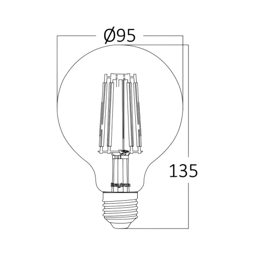 BRY-ADVANCE-6W-E27-G95-AMB-2200K-LED BULB