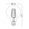BRY-ADVANCE-6W-E27-G125-AMB-2200K-LED BULB