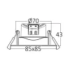 BRY-SPOTLED G3-7W-SQR-WHT-DIM-3IN1-LED SPOTLIGHT