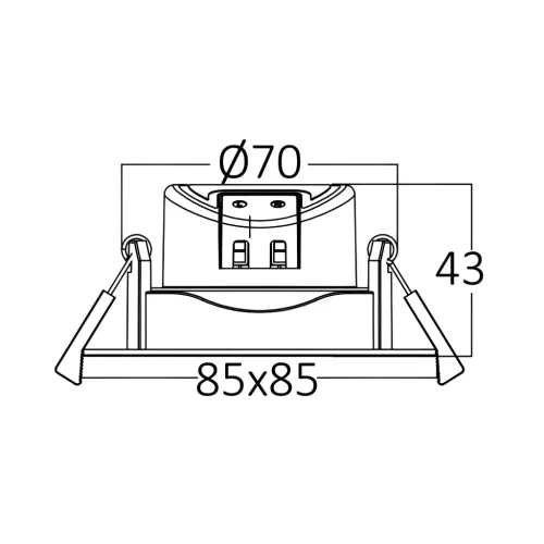 BRY-SPOTLED G3-7W-SQR-BLC-DIM-3IN1-LED SPOTLIGHT
