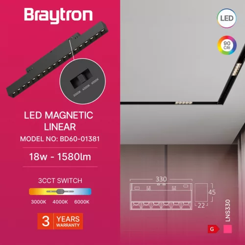 BRY-M20-LNS330-18W-48VDC-3IN1-BLC-MAG. LINEAR
