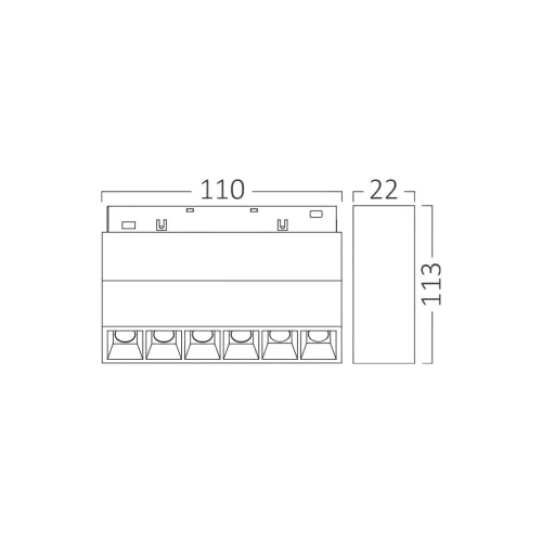BRY-WSL110-6W-48VDC-3000K-BLC-MAG. LINEAR