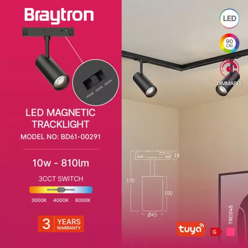 BRY-M20-TRC045-10W-48VDC-TUYA-LAN-BLC-MAG. TRACK