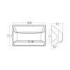 BRY-SOLARIS-W1B-WHT-6W-6500K-IP54-SOLAR WALL LIGHT