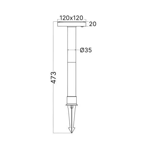 BRY-SPIKE-2B-8W-SQR-BLC-2IN1-IP65-SPIKE LIGHT