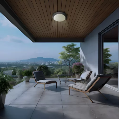 BRY-NAPOLI-D270-1xE27-PC-SNS-WHT-IP65-CEILING LIGH