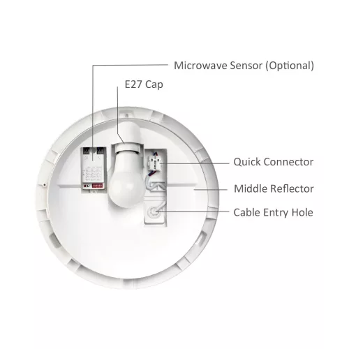 BRY-NAPOLI-D270-1xE27-PC-SNS-WHT-IP65-CEILING LIGH