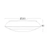 BRY-NAPOLI-D270-1xE27-PC-SNS-WHT-IP65-CEILING LIGH