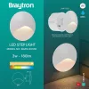 BRY-VEKSUS-RND-WHT-3W-3000K-IP65-STEP LIGHT