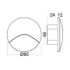 BRY-VEKSUS-RND-WHT-3W-3000K-IP65-STEP LIGHT