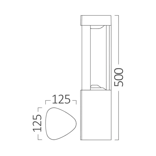 BRY-DALLAS-500-7W-3000K-IP54-LED BOLLARD