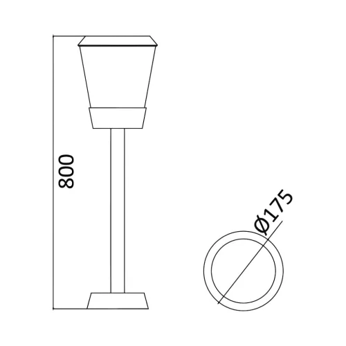 BRY-PARIS-800-1xE27-IP54-BOLLARD LIGHT