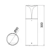 BRY-MILANO-300-1xE27-IP44-BOLLARD