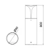 BRY-MILANO-800-1xE27-IP44-BOLLARD
