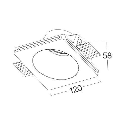 BRY-SPOTI-PLS-B-1D-SQR-WHT-PLASTER-SPOTLIGHT